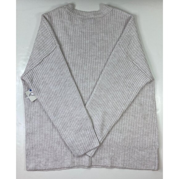 Arizona Jean Co. Womens White Waffle Knit Crewneck Long Sleeve Sweater Size XXL - Picture 2 of 4